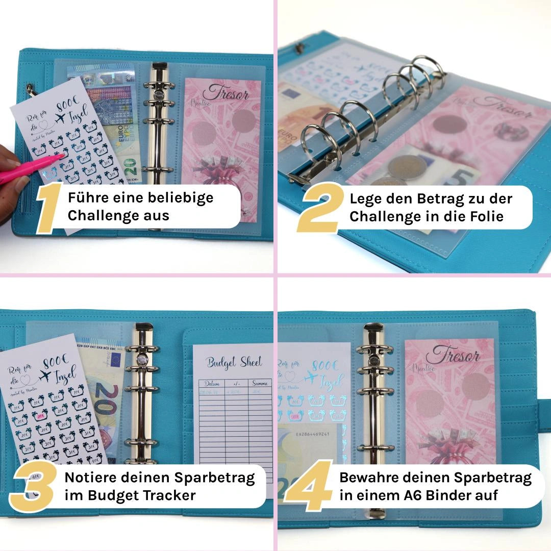 Wäschespartopf 6-Seitige Klappkarte