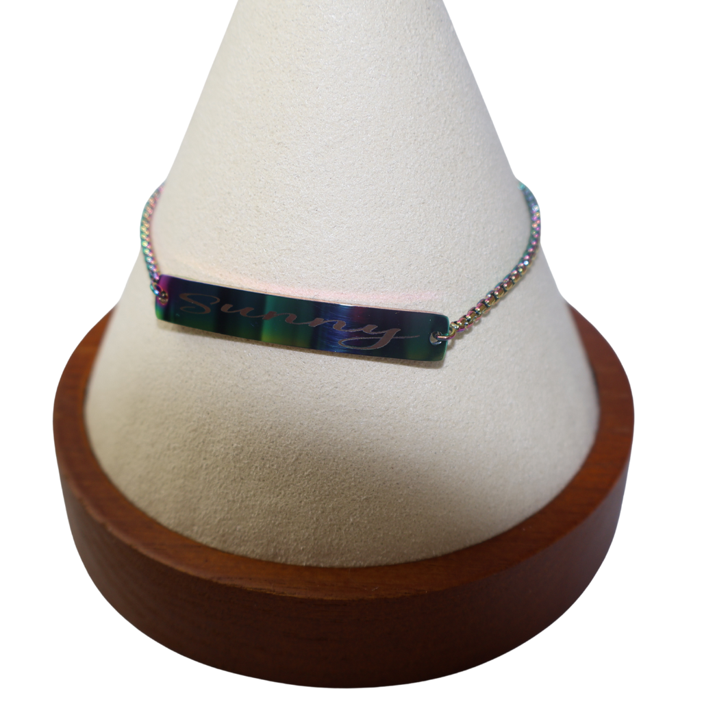 Personalisiertes Armband – in Gold, Roségold, Silber, schwarz und Rainbow