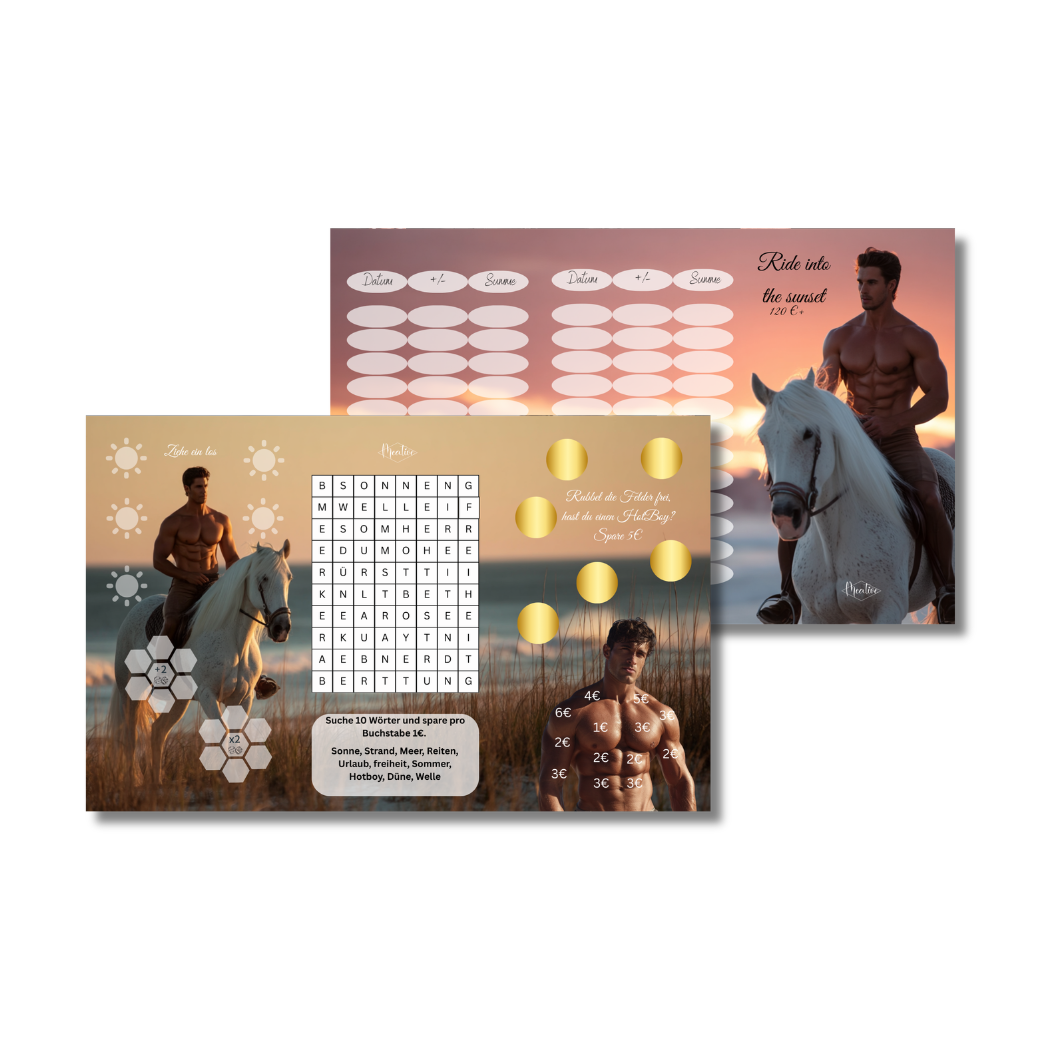 Ride into the sunset - 6-Seitige Klappkarte