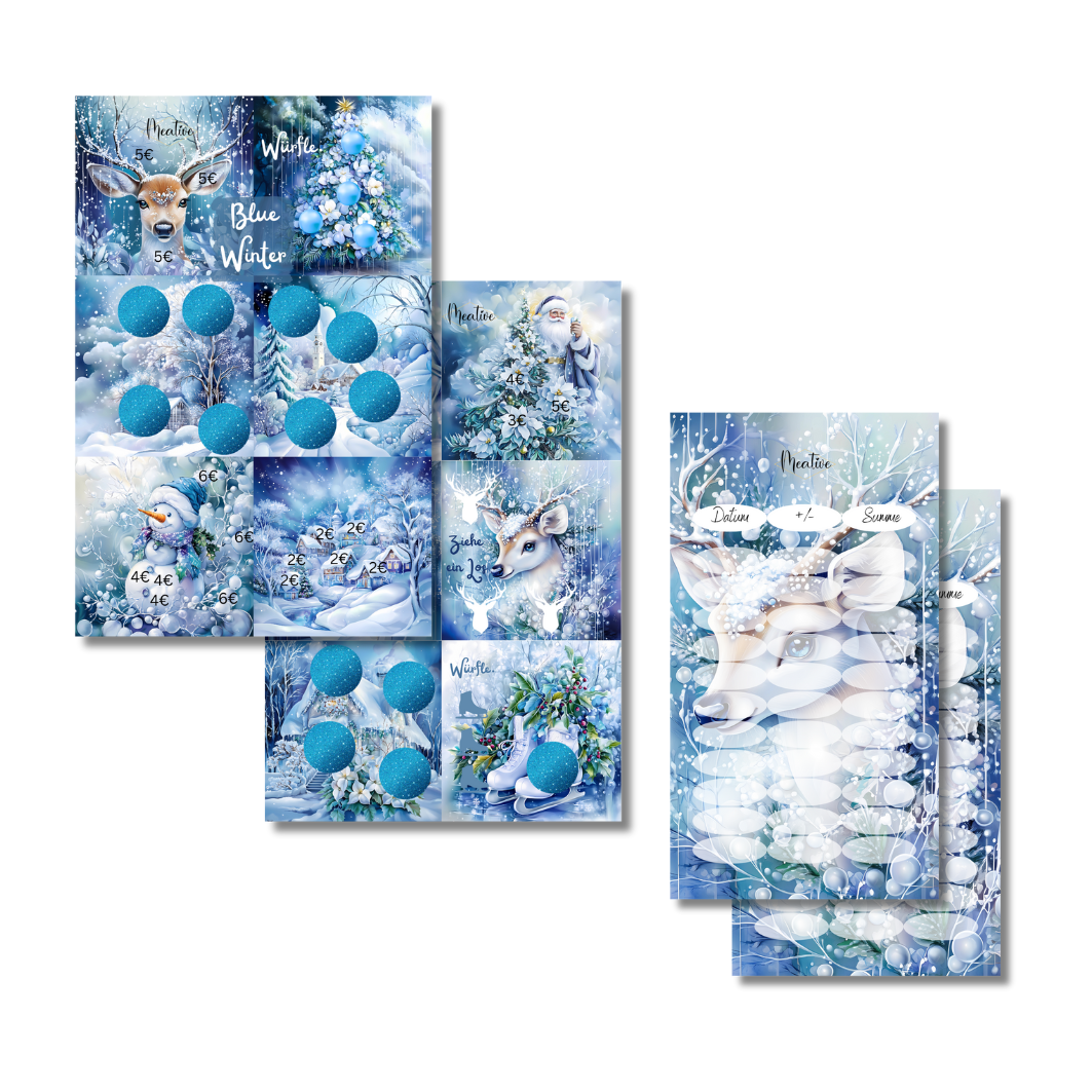 Mini Jahres-Sparchallenge Blue Winter