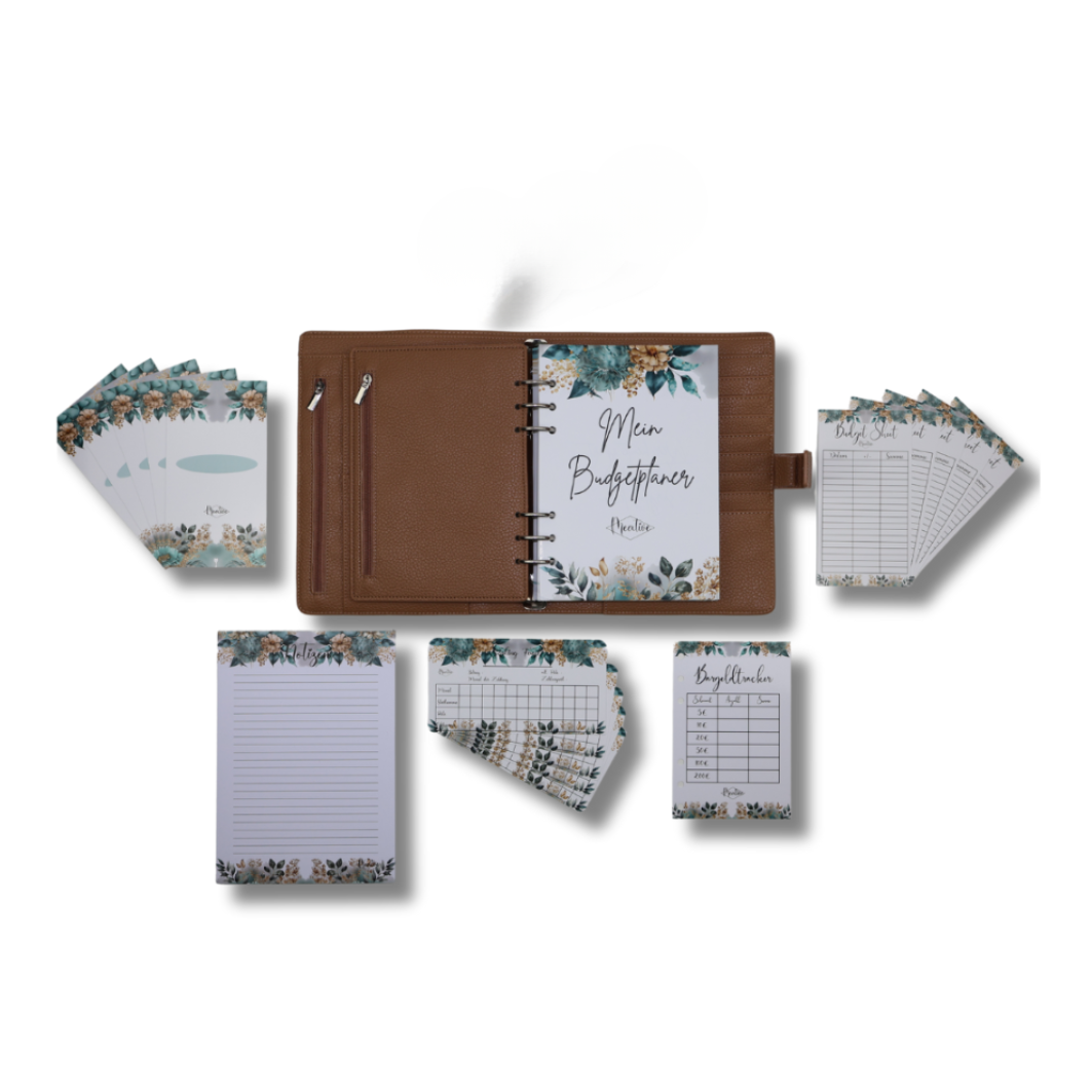 XXL Budgetplaner-Bundle zum abheften mit A5 Binder grobe Struktur