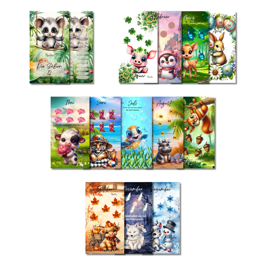 Jahres-Sparchallenge Die süßen 12