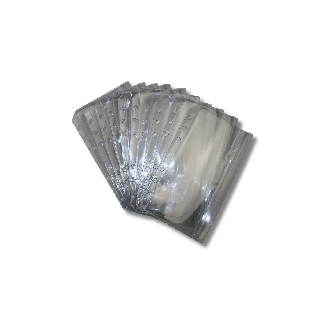 Double Clear-Hüllen mit Druckverschluss| 10er Set | ohne Zipper