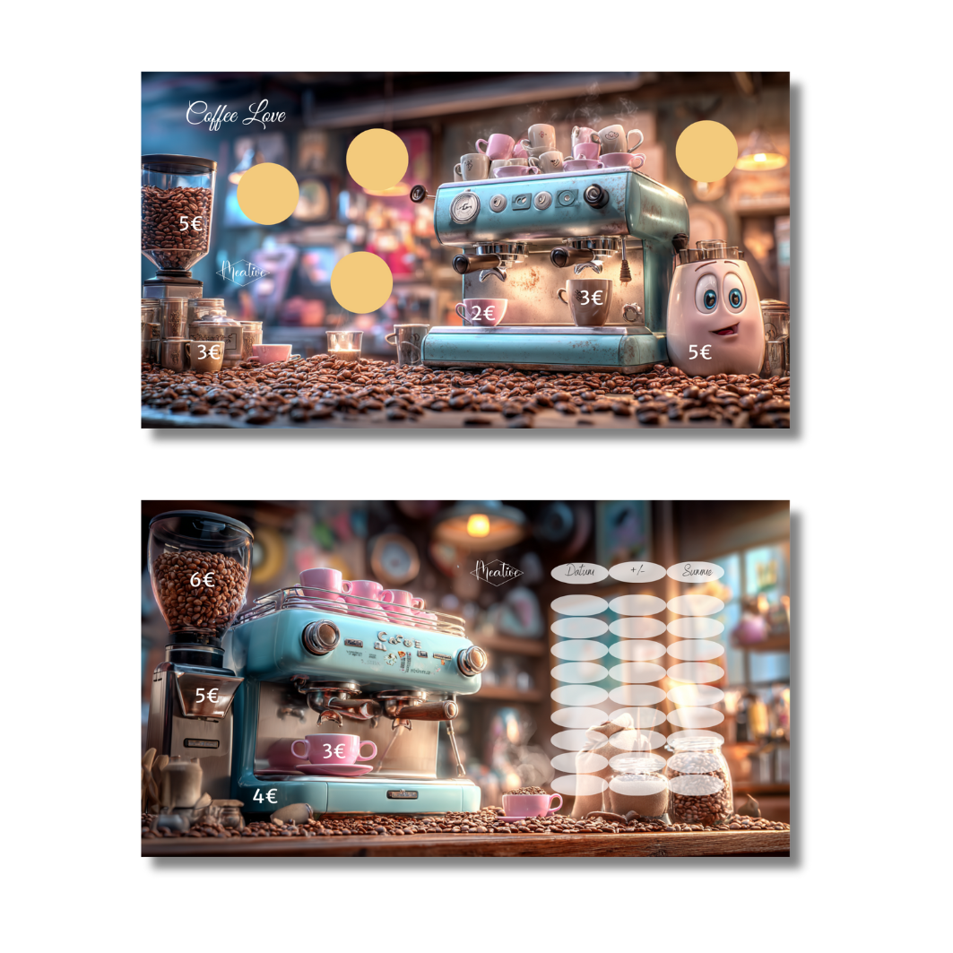 Coffee Love - Rubbeln und abstreichen