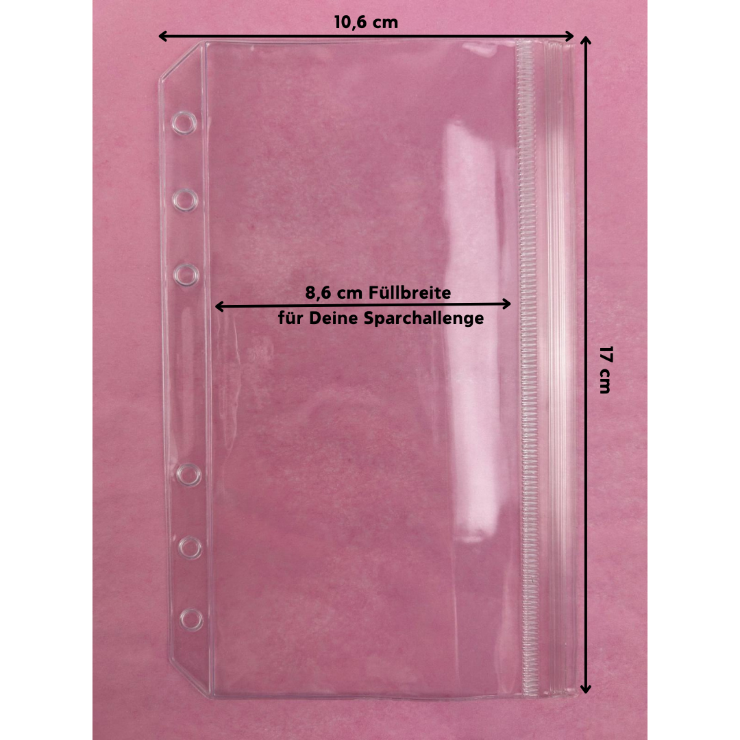 Meative Clear-Hüllen mit Druckverschluss| 10er Set | ohne Zipper | DIN A6