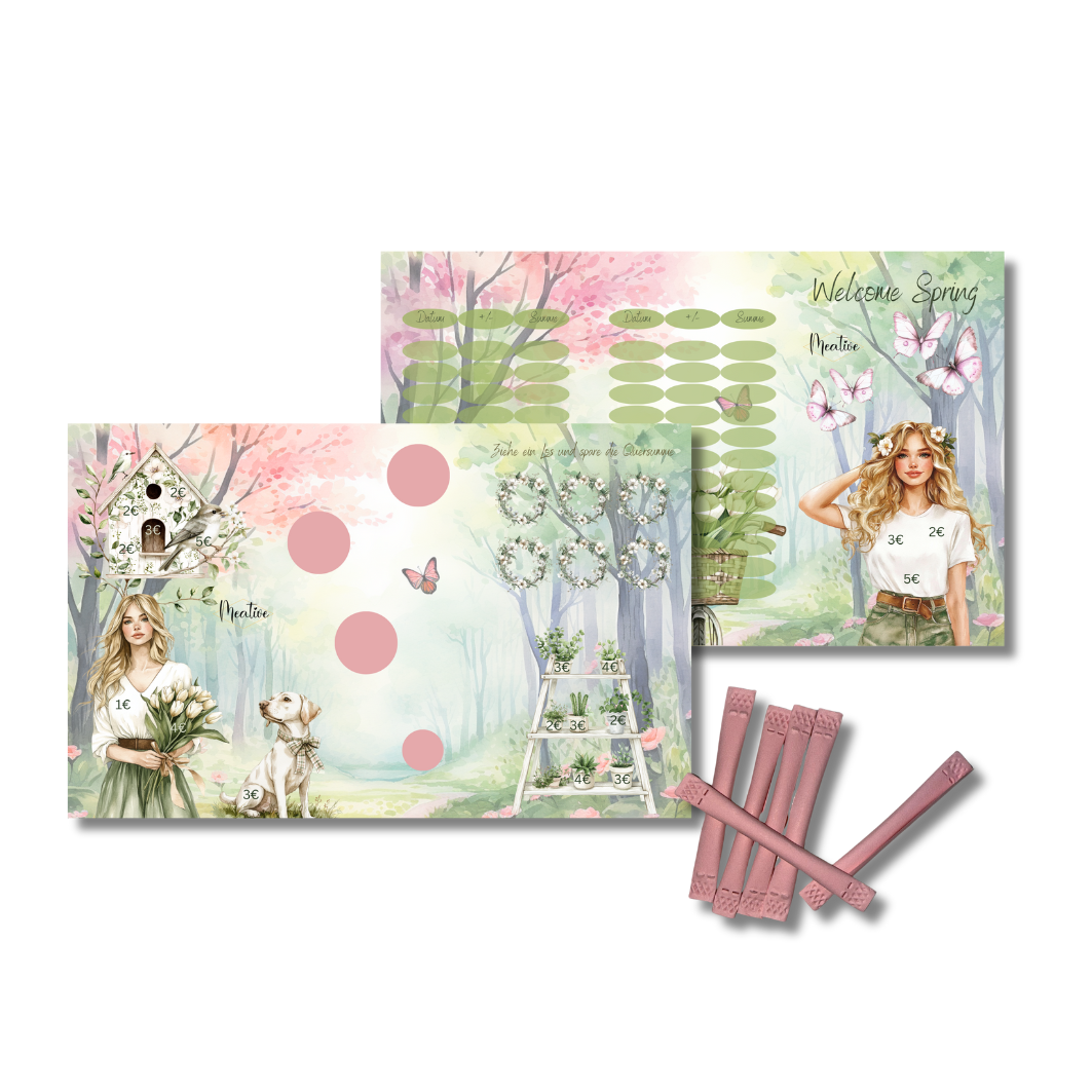 Welcome Spring 6-Seitige Klappkarte