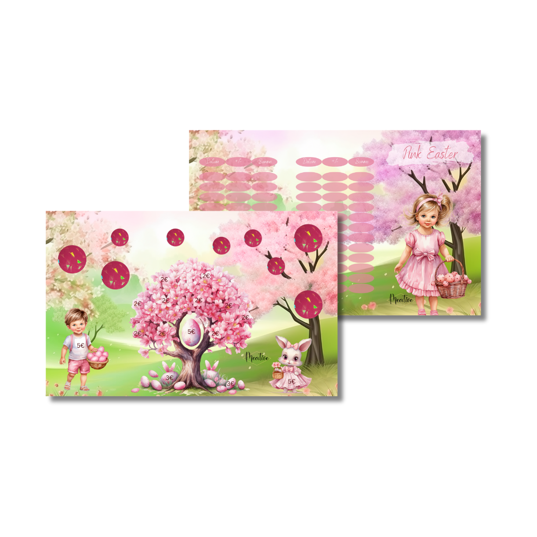 Pink Easter 6-Seitige Klappkarte