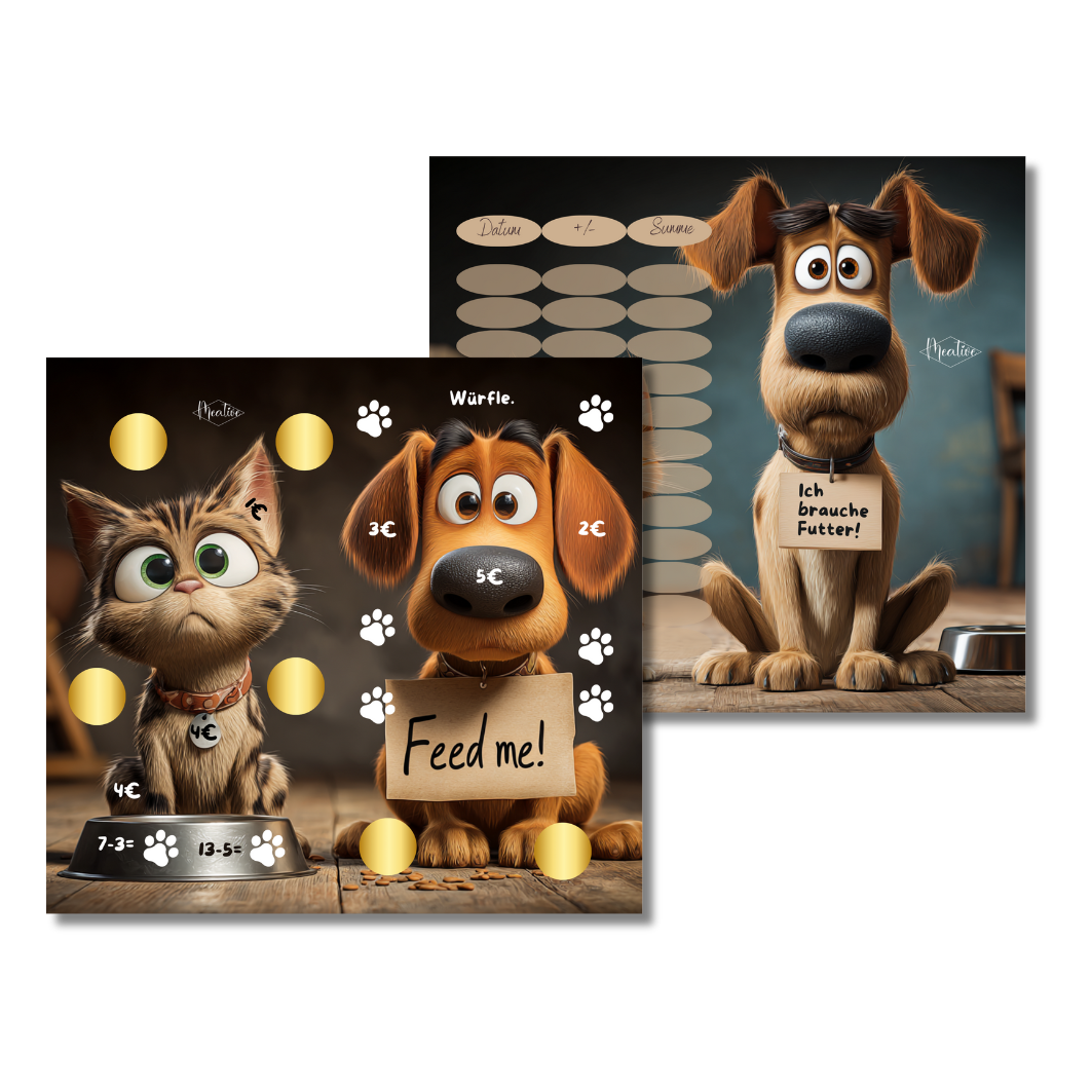 Ich brauche Futter 4-Seitige Klappkarte