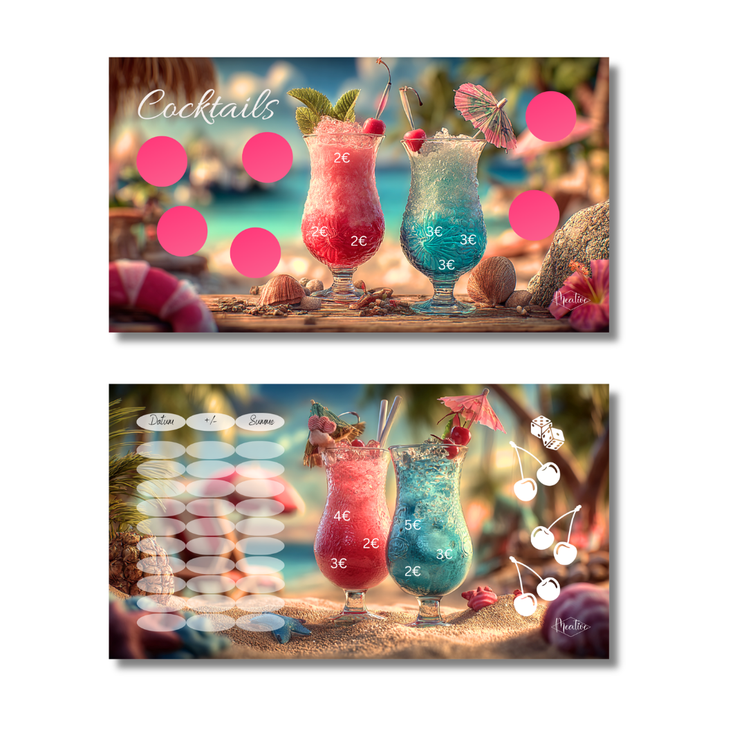 Cocktails - Rubbeln, würfeln und abstreichen