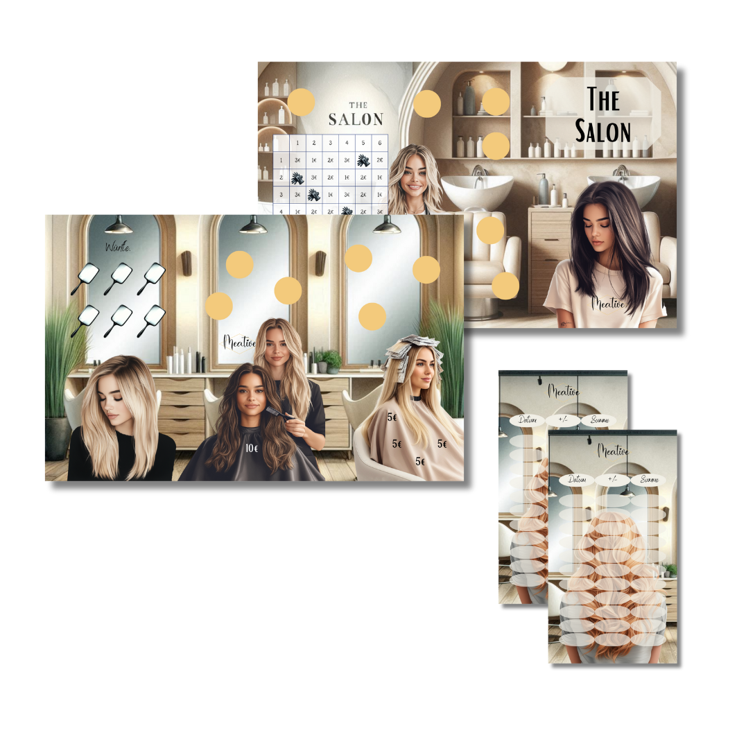 The Salon 6-Seitige Klappkarte