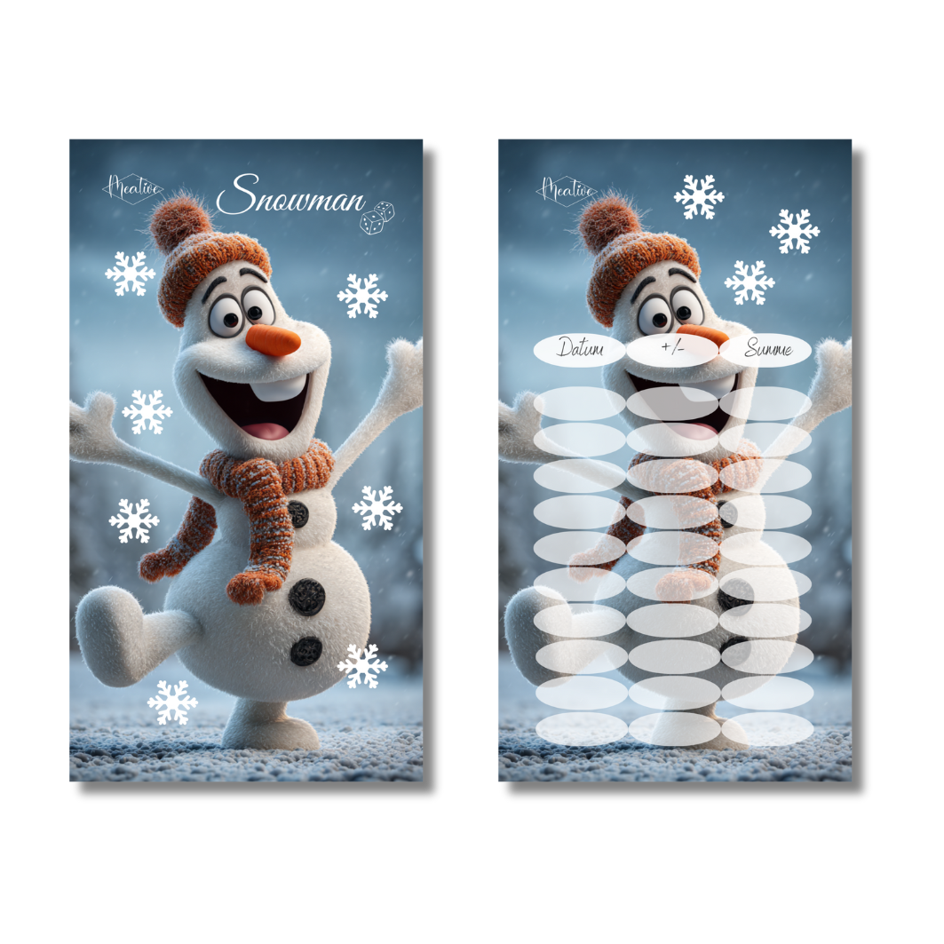 Snowman Würfelchallenge