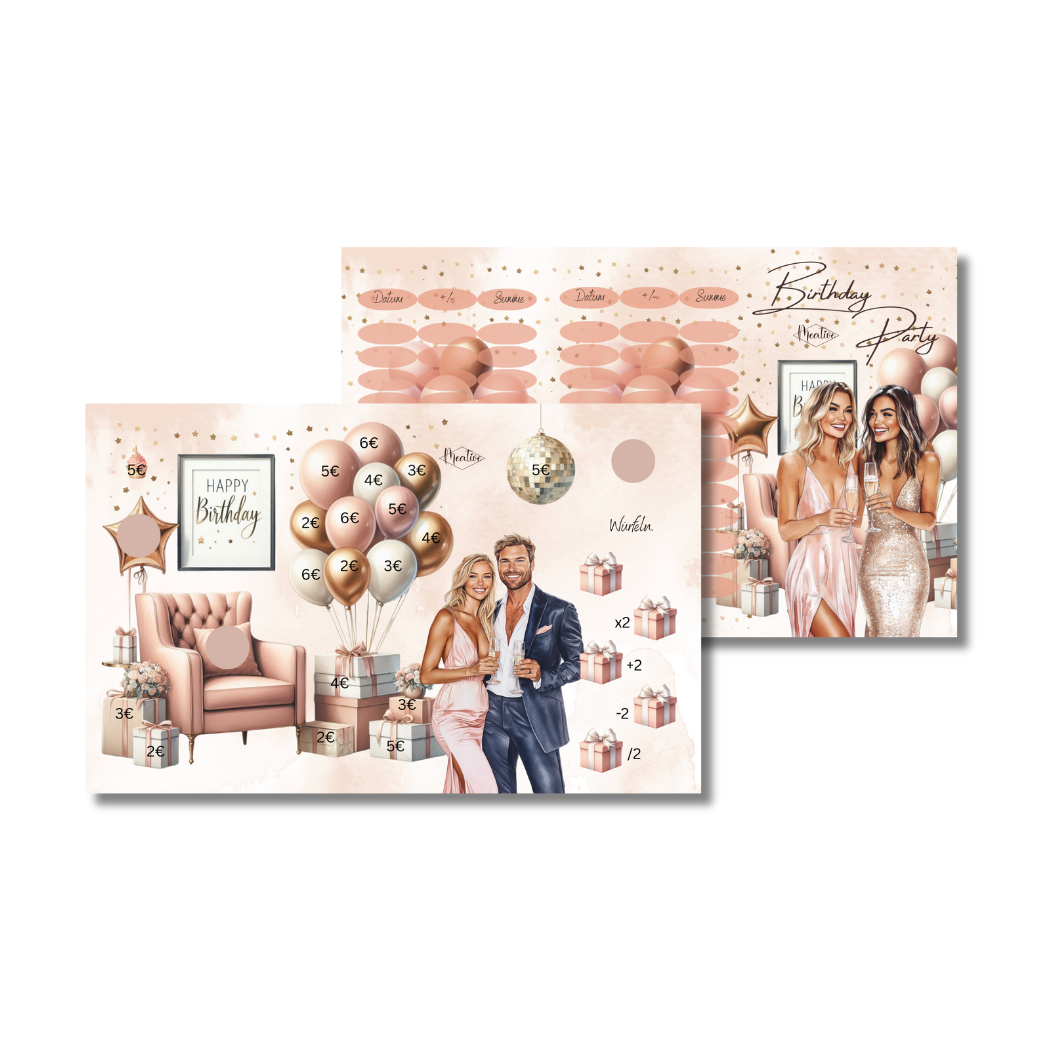 Birthday Party 6-Seitige Klappkarte