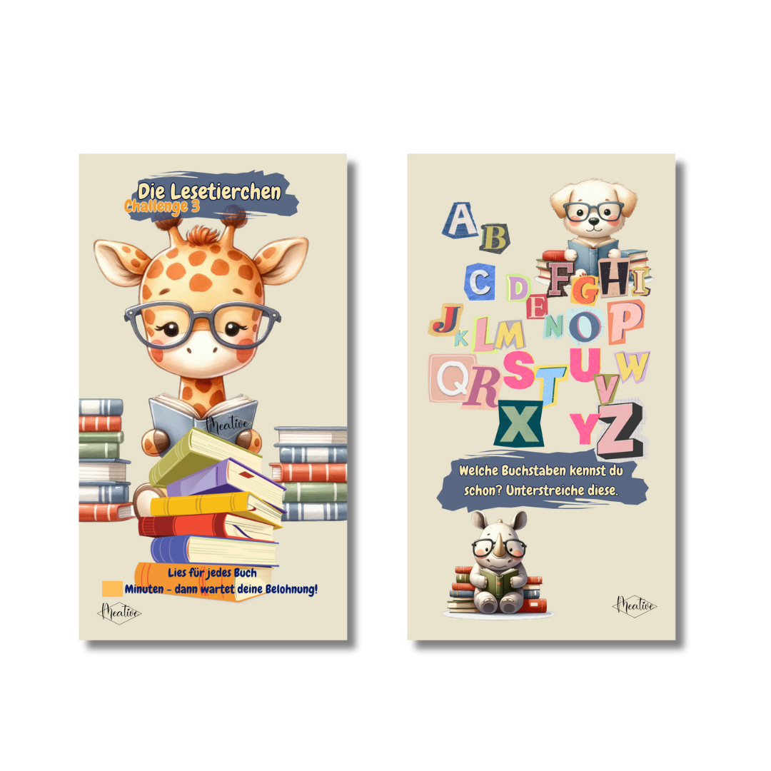 Meative Lesechallenge-Set Kids "Die Lesetierchen"