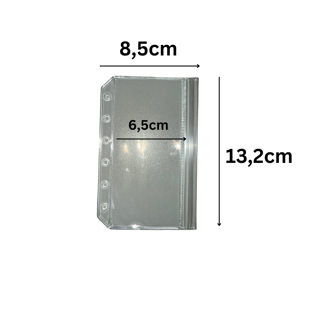 DIN A7 | Meative Clear-Hüllen mit Druckverschluss| 10er Set | ohne Zipper