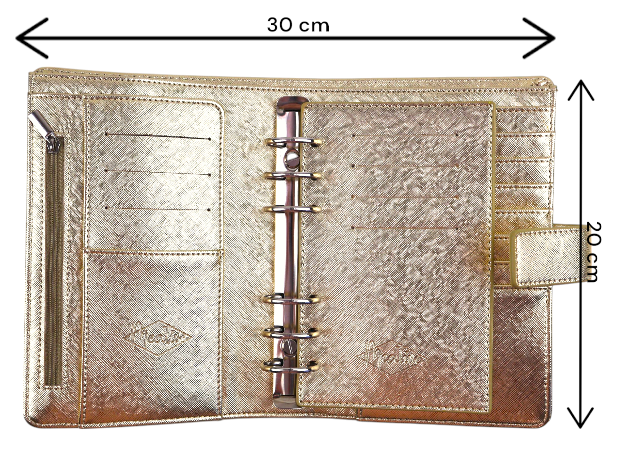 Meative Deluxe Binder | Metallic glatte Struktur | DIN A6