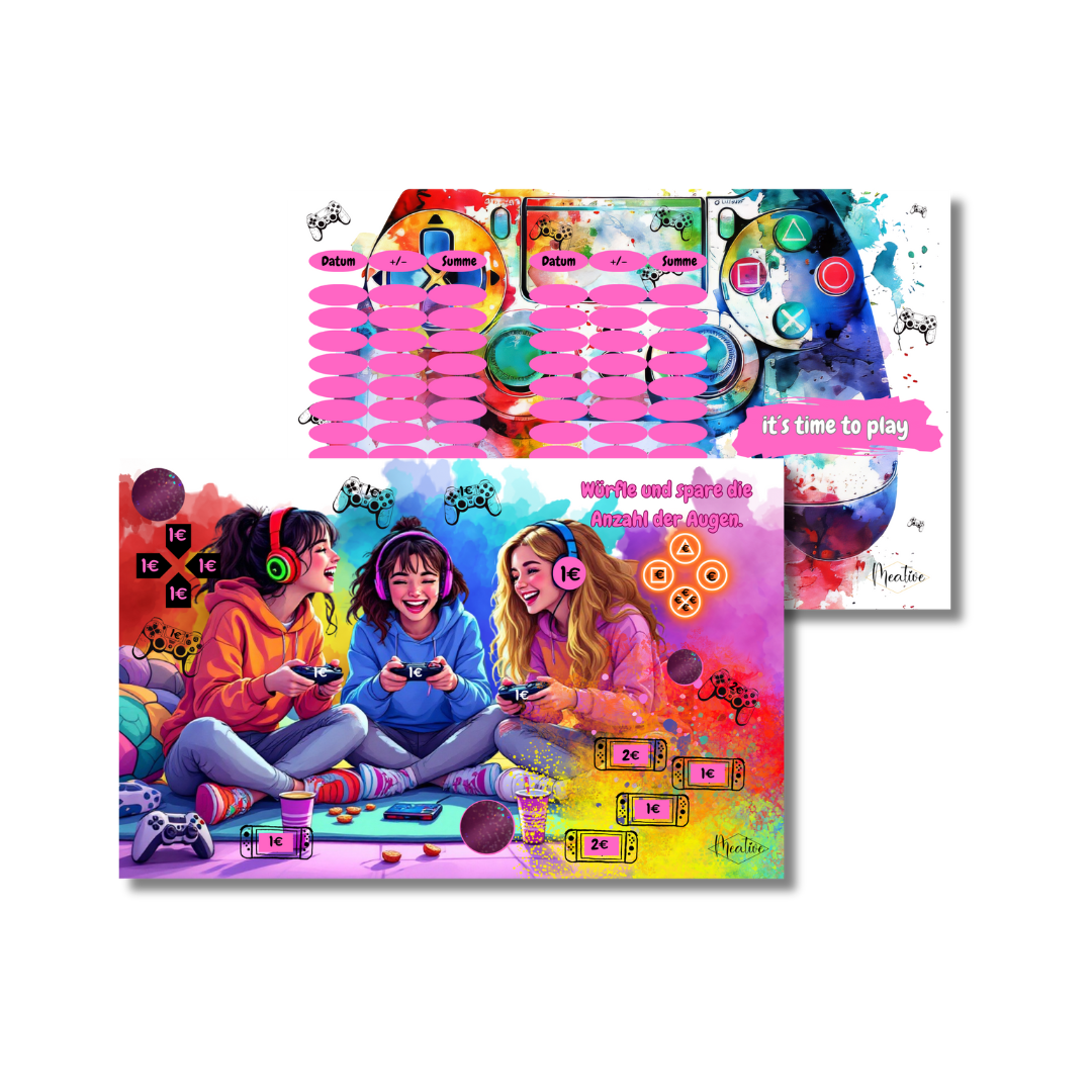 Meative Sparchallenge-Set Kids "it´s time to play" Pink