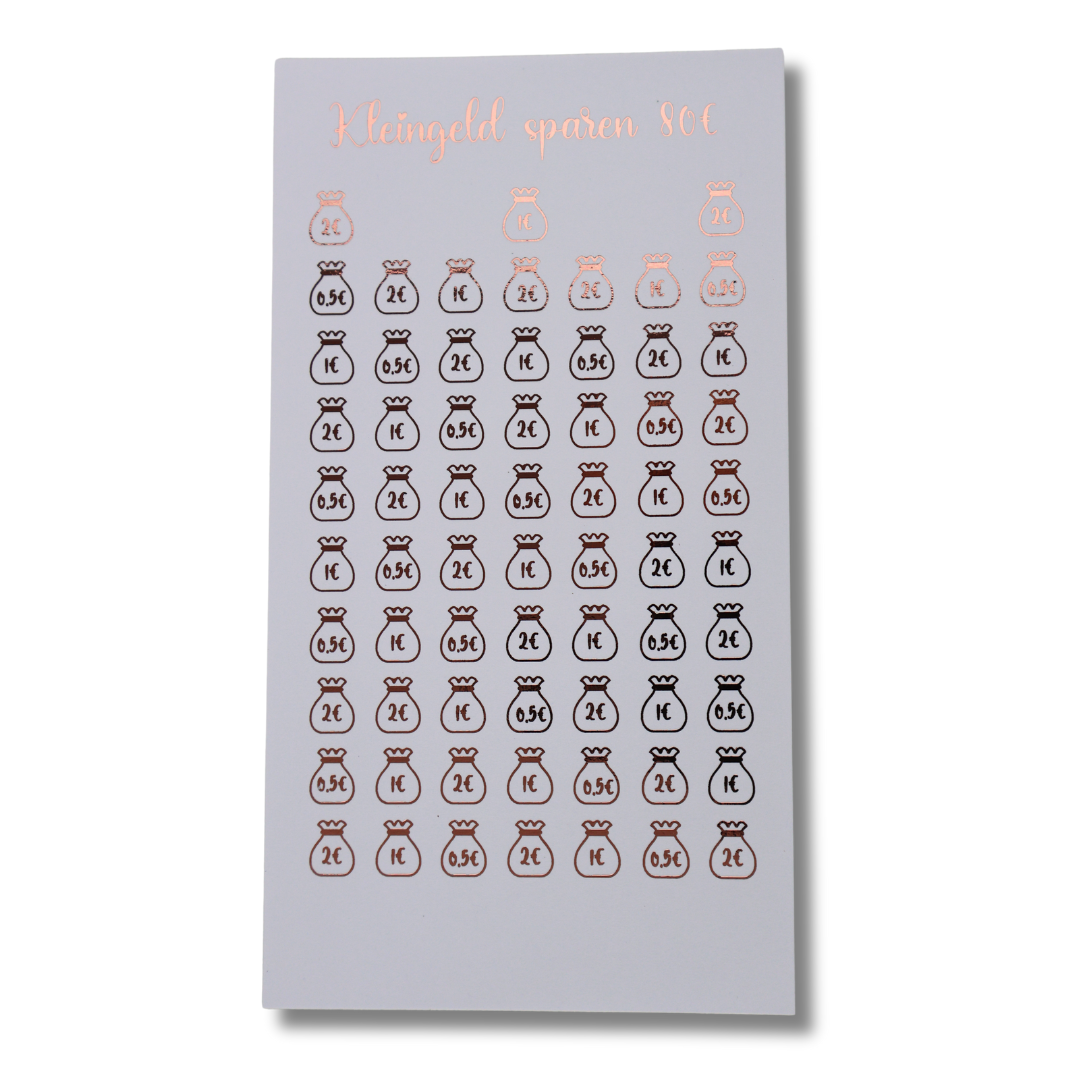 80€ Kleingeld Sparchallenge