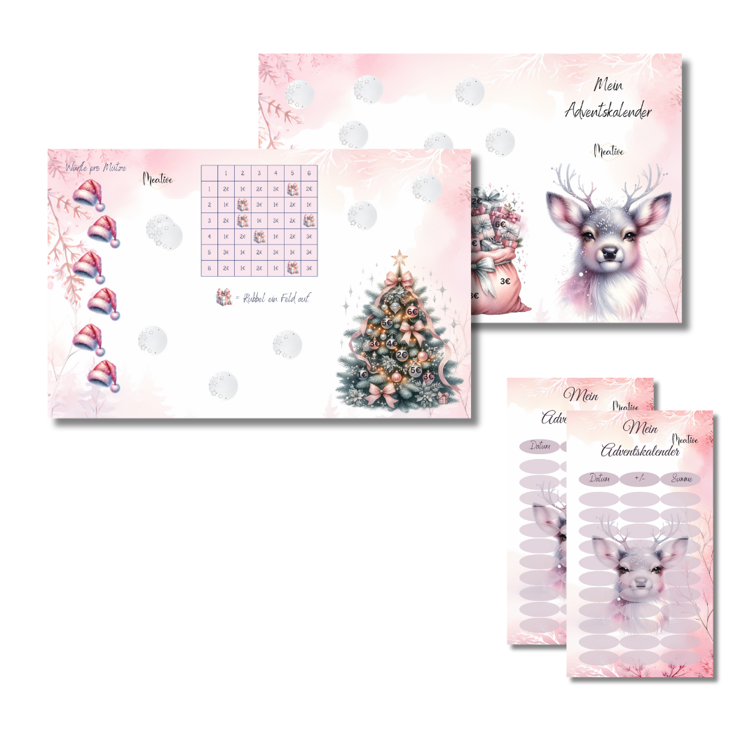 Mein Adventskalender Klappkarte + Tracker