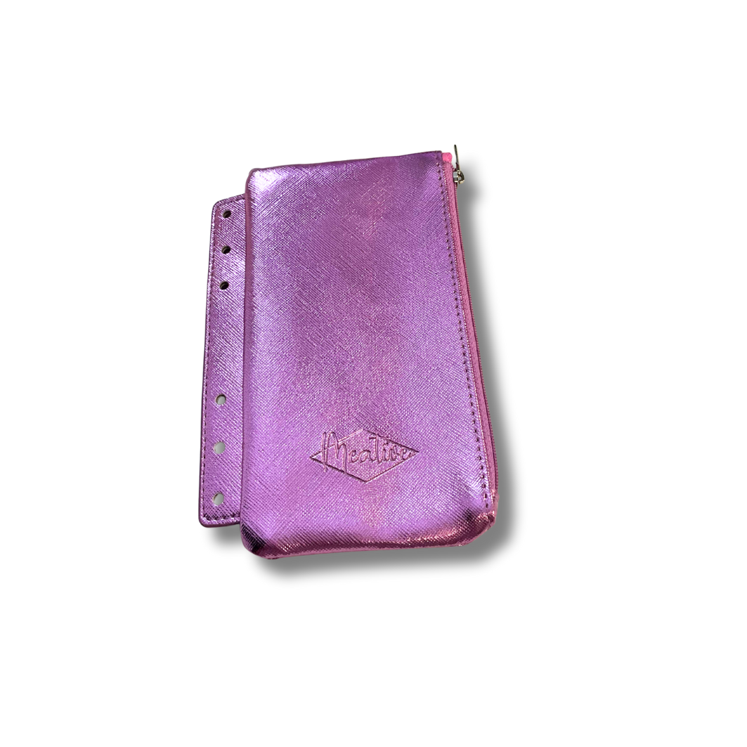 Bindertaschen A6 Deluxe Metallic glatte Struktur