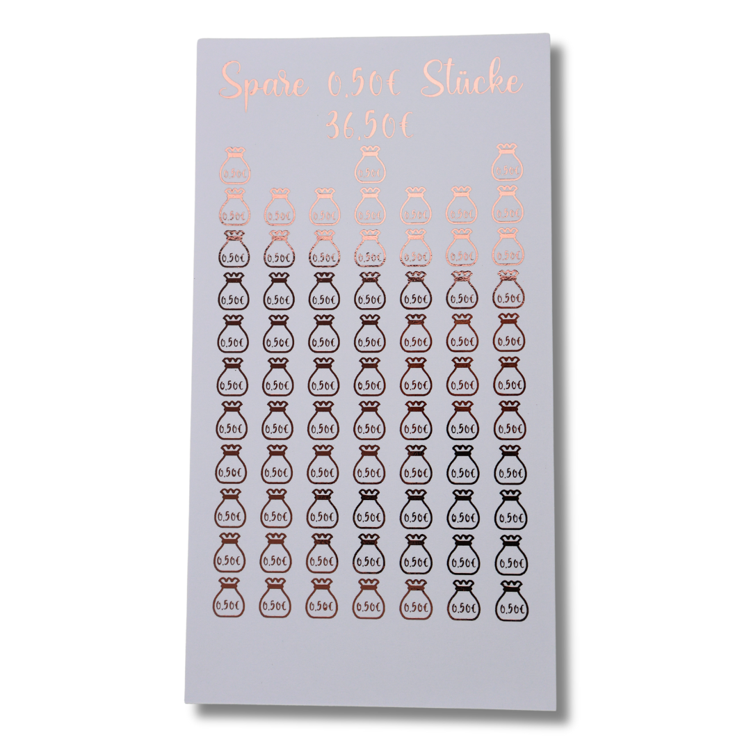 0,50€ Kleingeld Sparchallenge