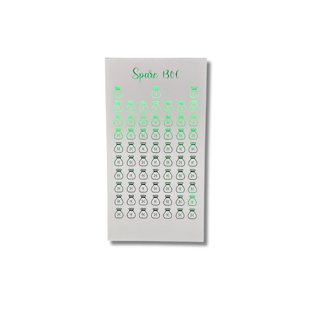 130€ Kleingeld Sparchallenge