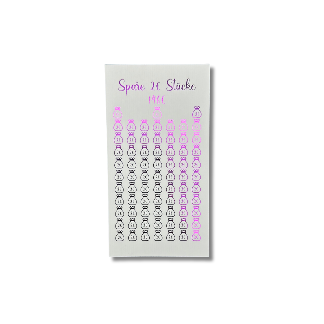 2€ Kleingeld Sparchallenge