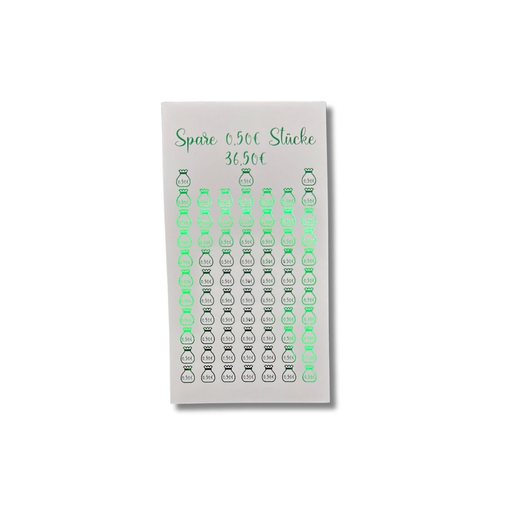 0,50€ Kleingeld Sparchallenge