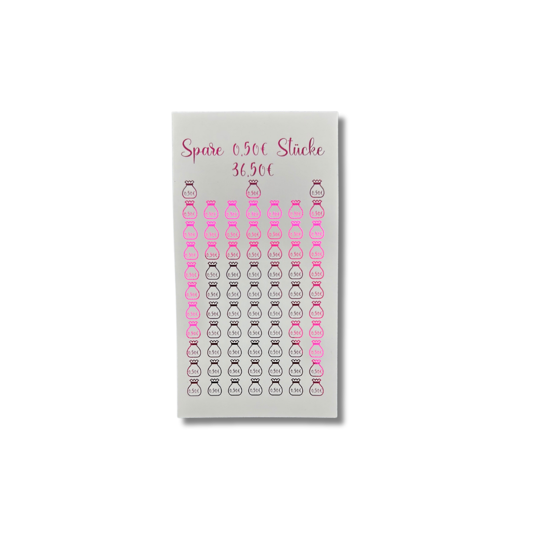 0,50€ Kleingeld Sparchallenge