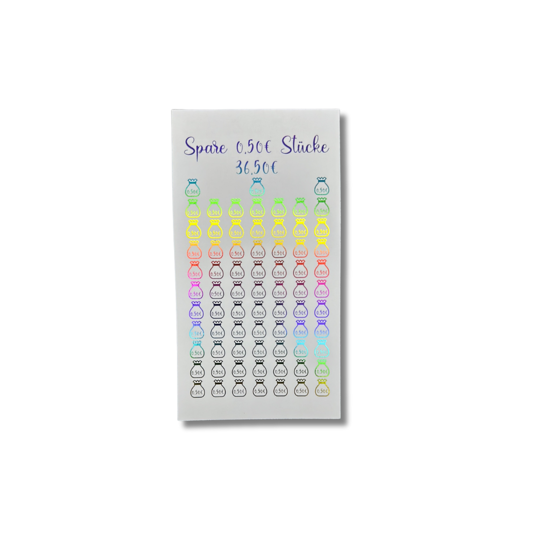 0,50€ Kleingeld Sparchallenge