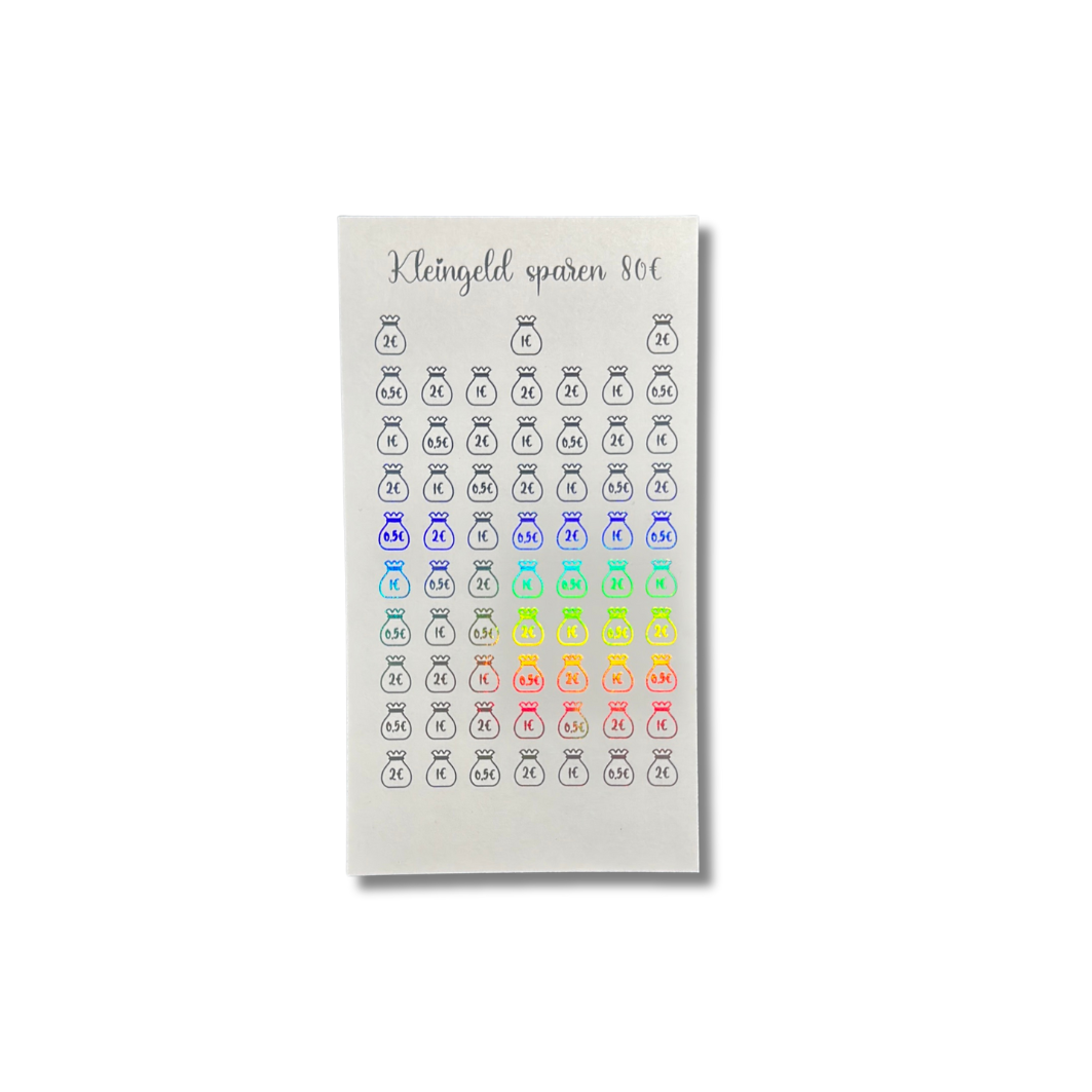 80€ Kleingeld Sparchallenge