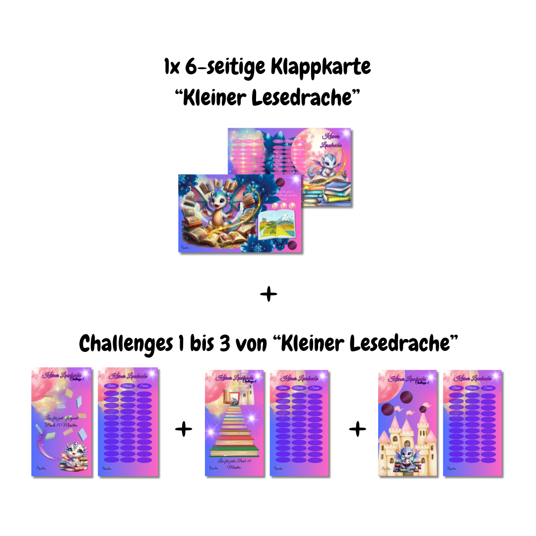 Meative Lesechallenge-Set Kids "Kleiner Lesedrache"