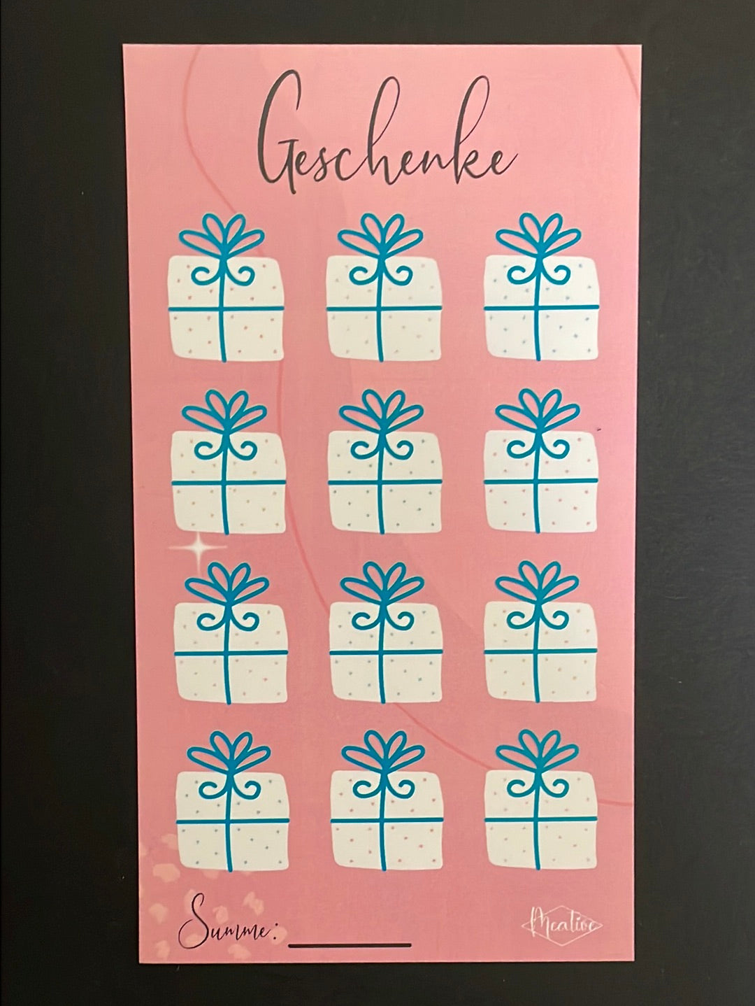 Geschenke Sparchallenge