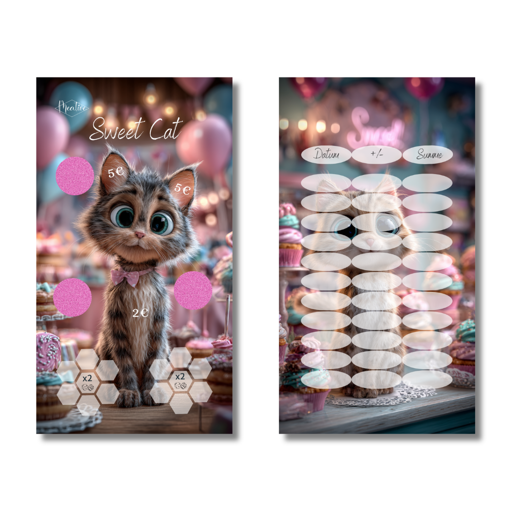 Sweet Cat- Rubbeln, würfeln und abstreichen