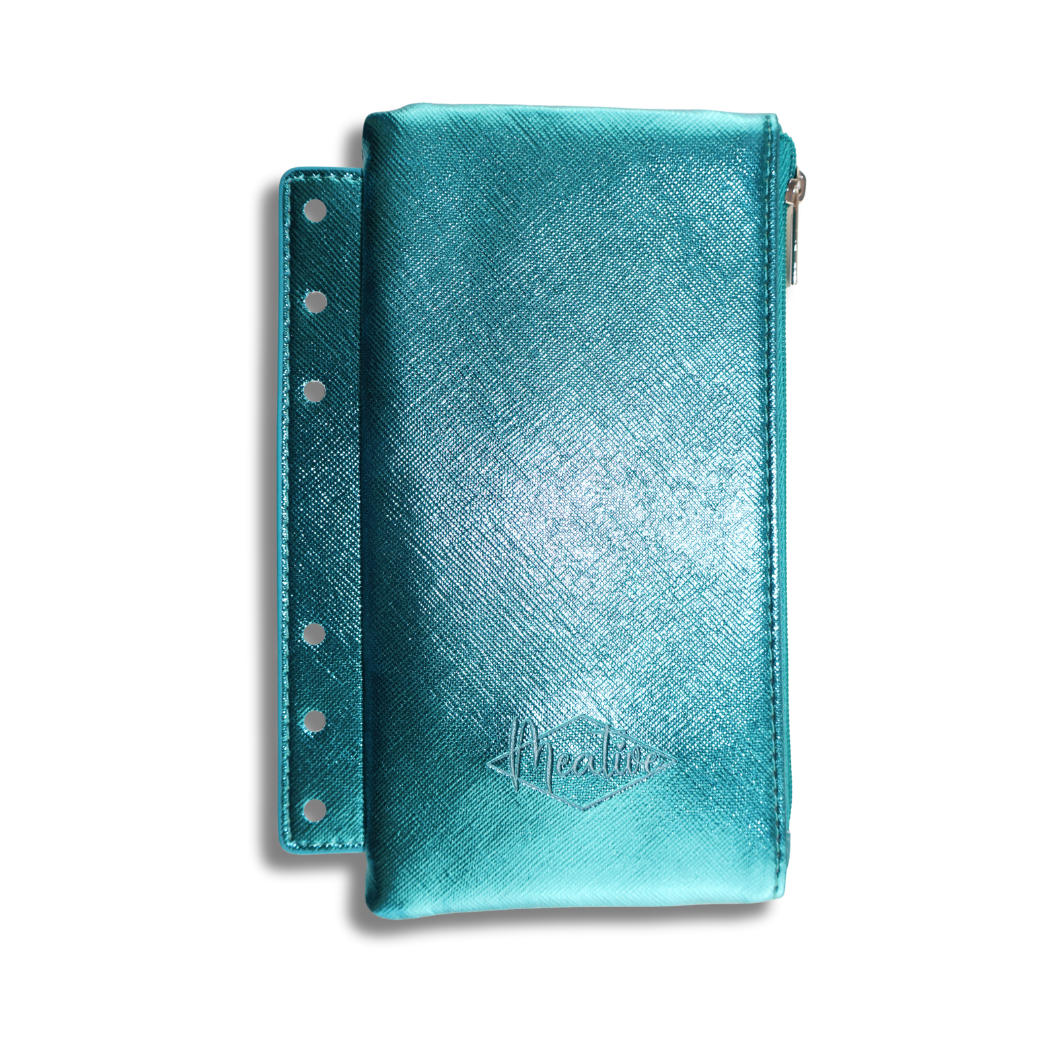 Bindertaschen A6 Deluxe Metallic glatte Struktur
