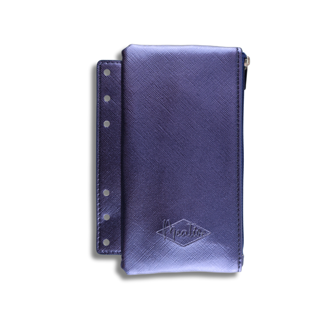 Bindertaschen A6 Deluxe Metallic glatte Struktur