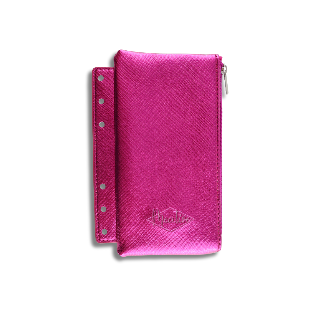 Bindertaschen A6 Deluxe Metallic glatte Struktur