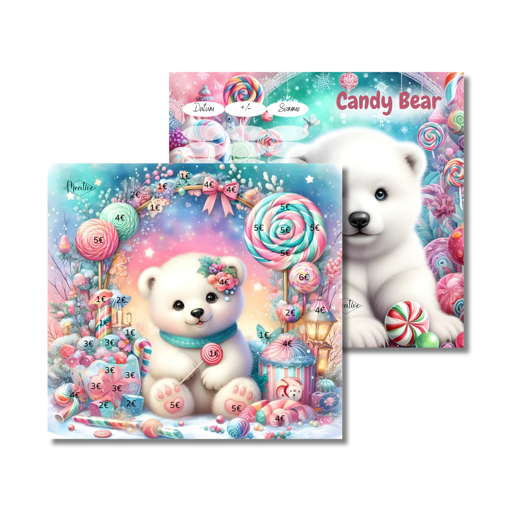 Candy Bear 4-Seitige Klappkarte