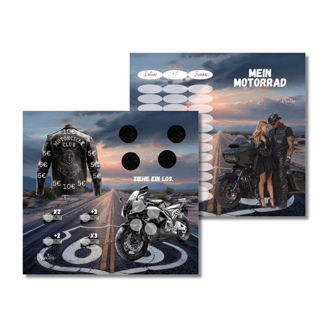 Mein Motorrad 4-Seitige Klappkarte