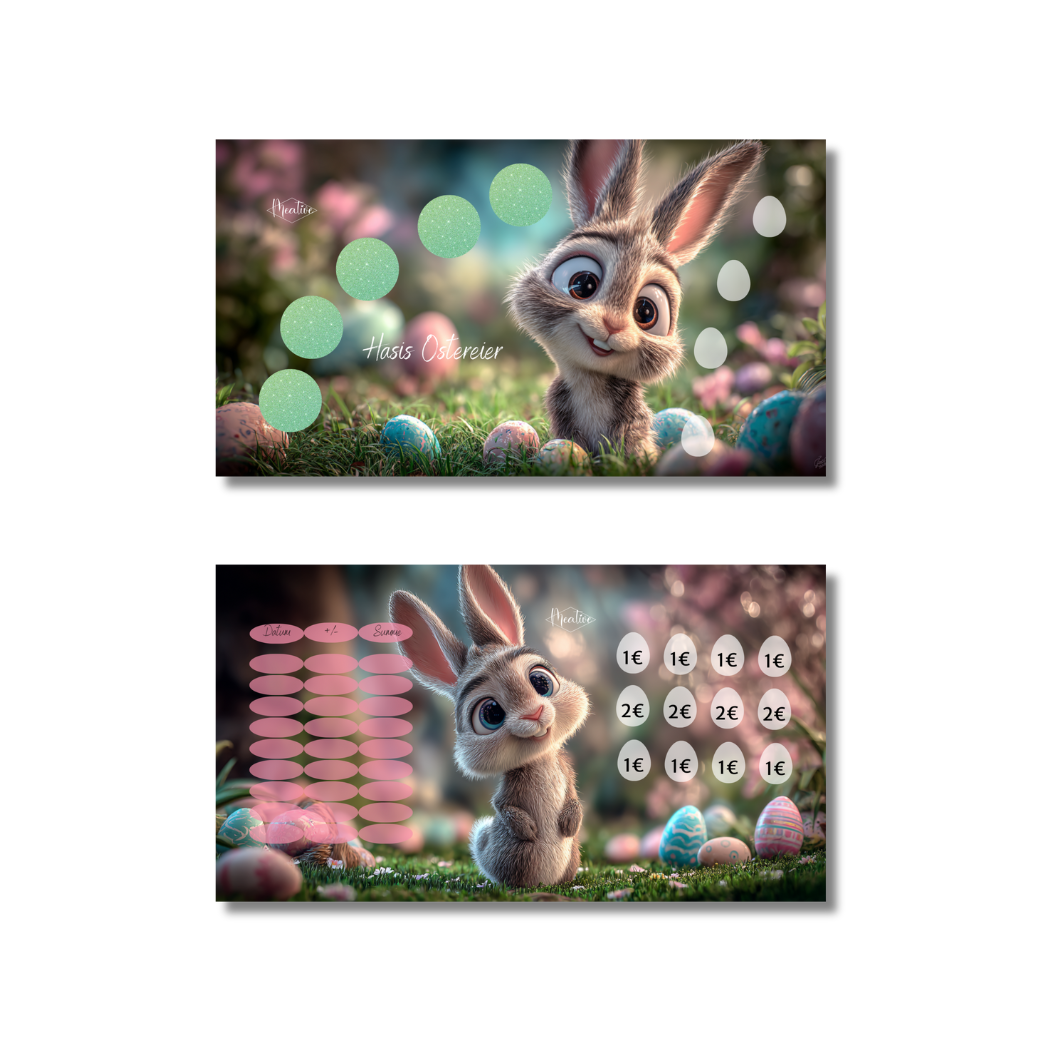 Hasis Ostereier - Rubbeln, Würfeln und abstreichen