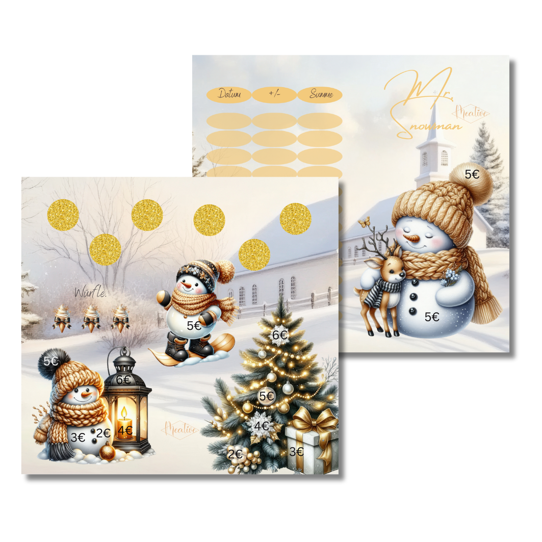 Mr. Snowman 4-Seitige Klappkarte