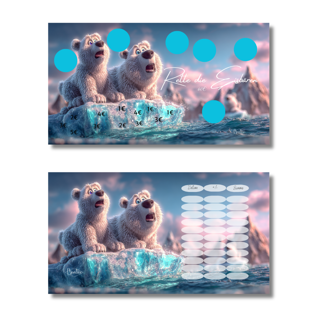 Rette die Eisbären - Rubbeln und abstreichen