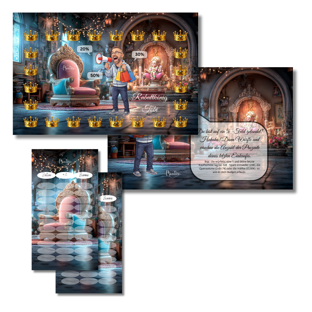 Rabattkönig Tobi - Sparspiel zum abheften