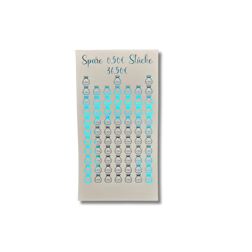 0,50€ Kleingeld  Sparchallenge
