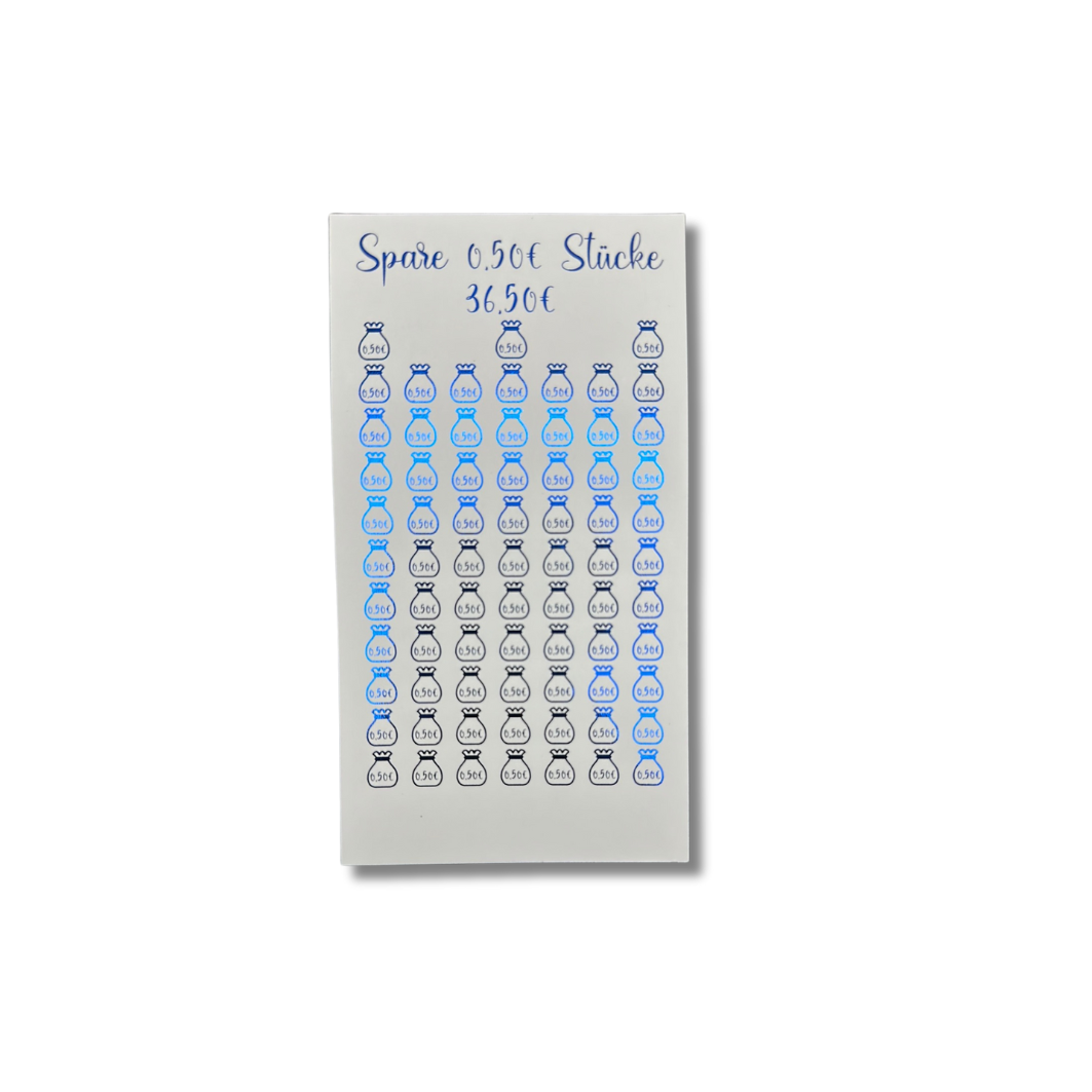 0,50€ Kleingeld  Sparchallenge