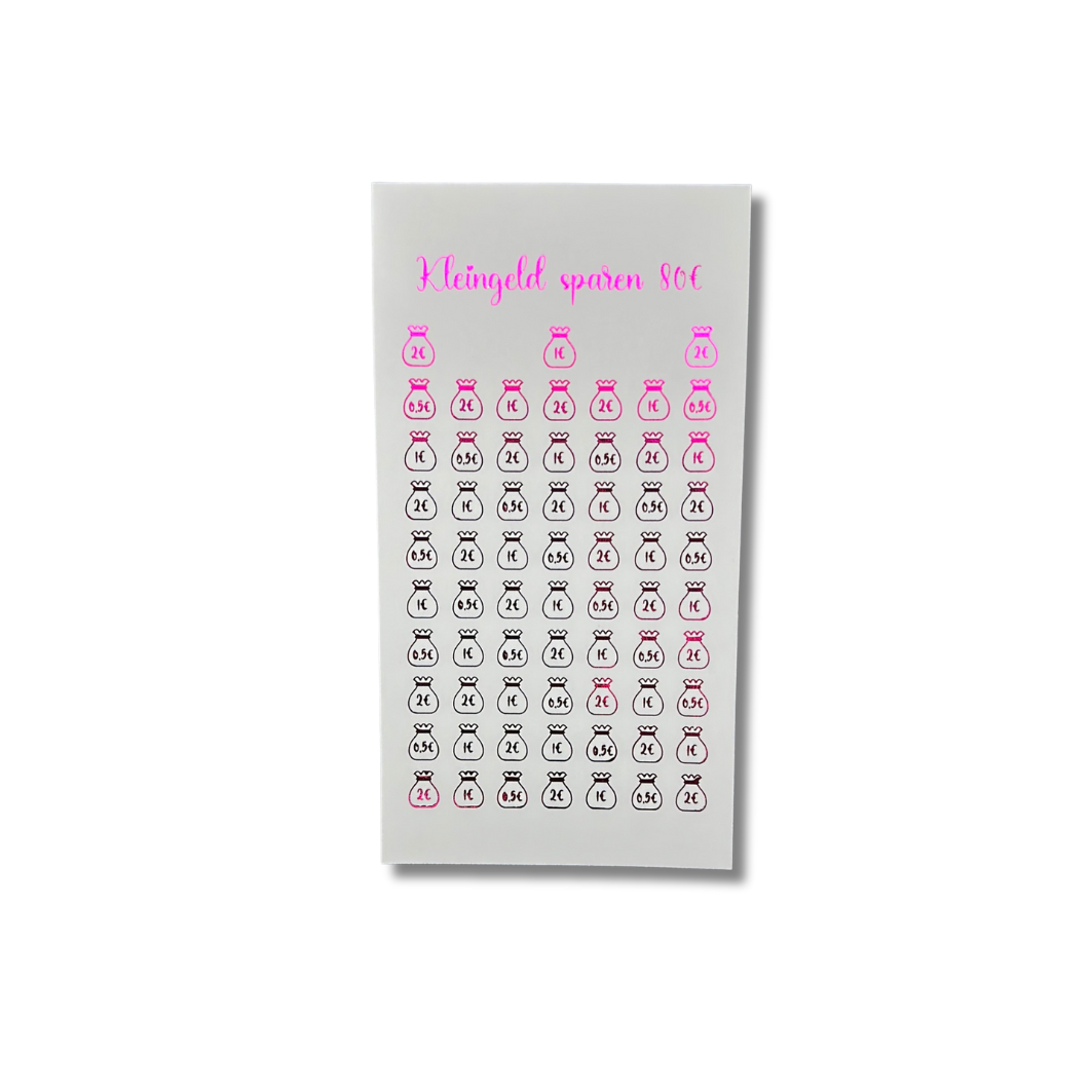 80€ Kleingeld  Sparchallenge