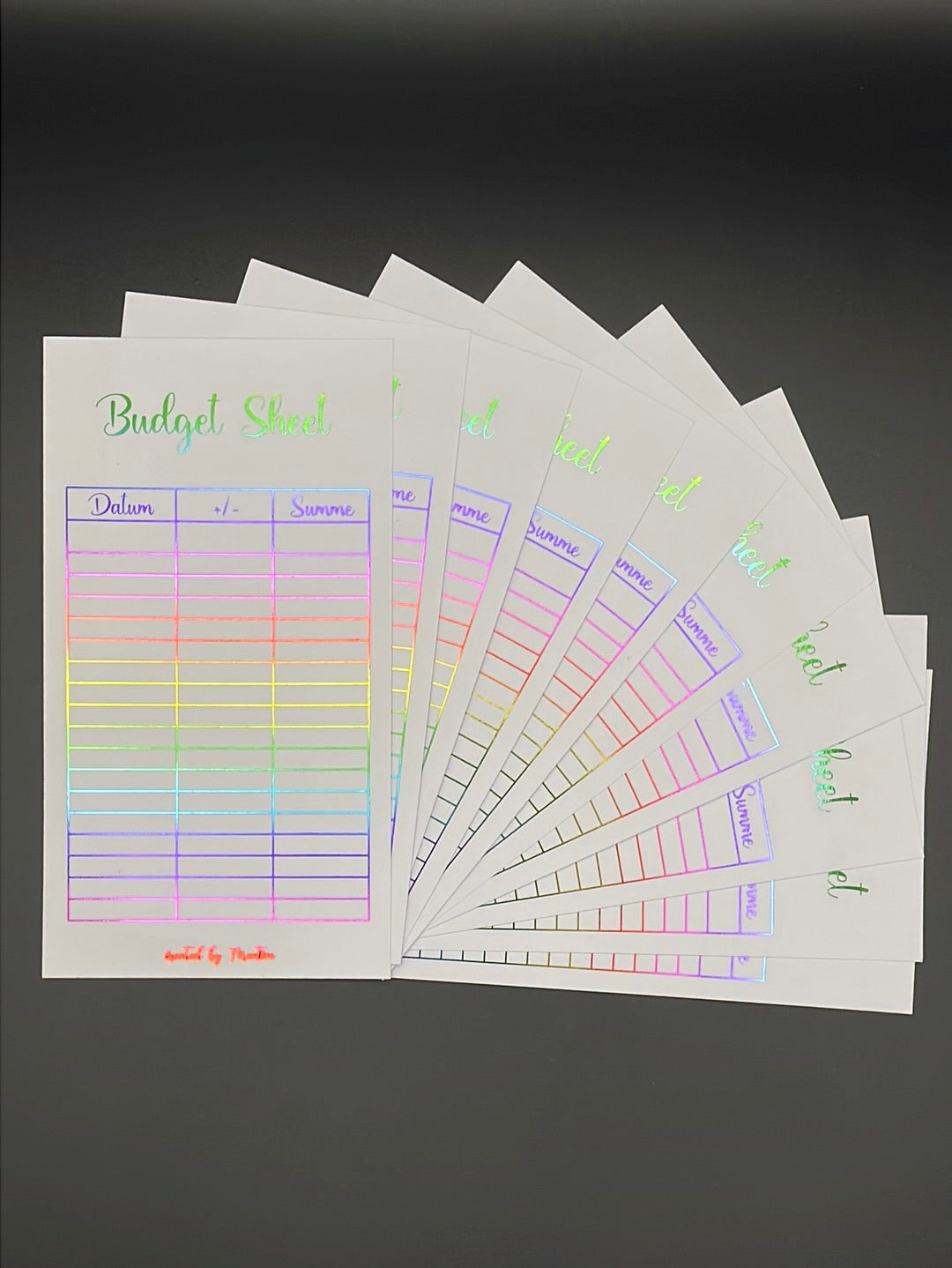 Set Budget Sheet