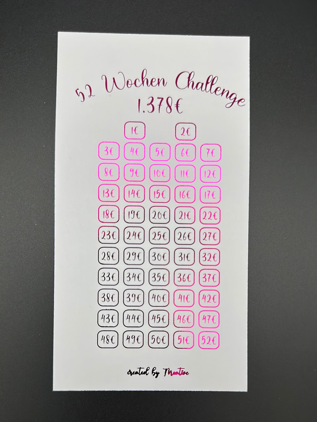 52 Wochen Sparchallenge