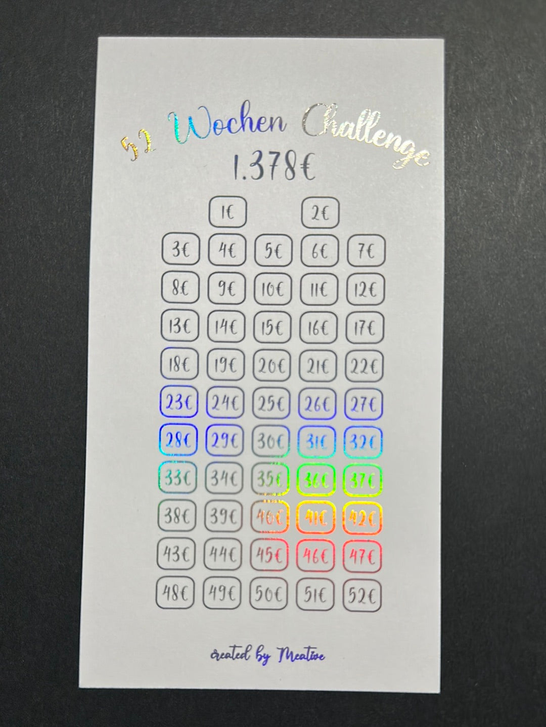 52 Wochen Sparchallenge