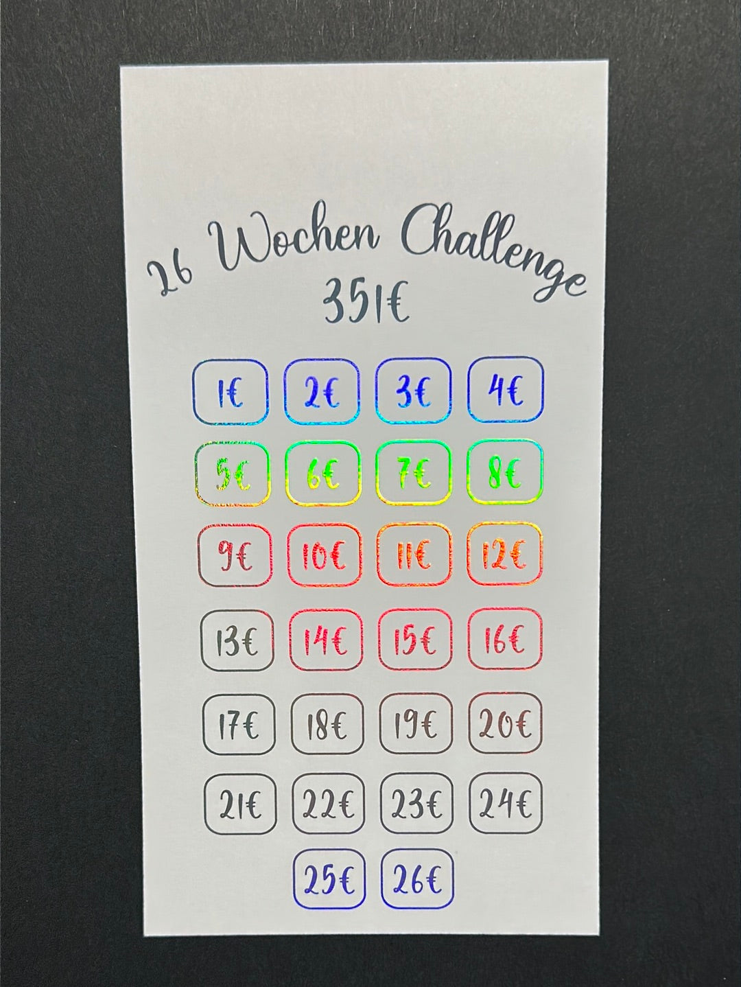 26 Wochen Sparchallenge