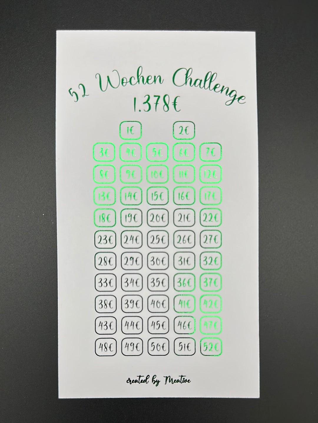 52 Wochen Sparchallenge